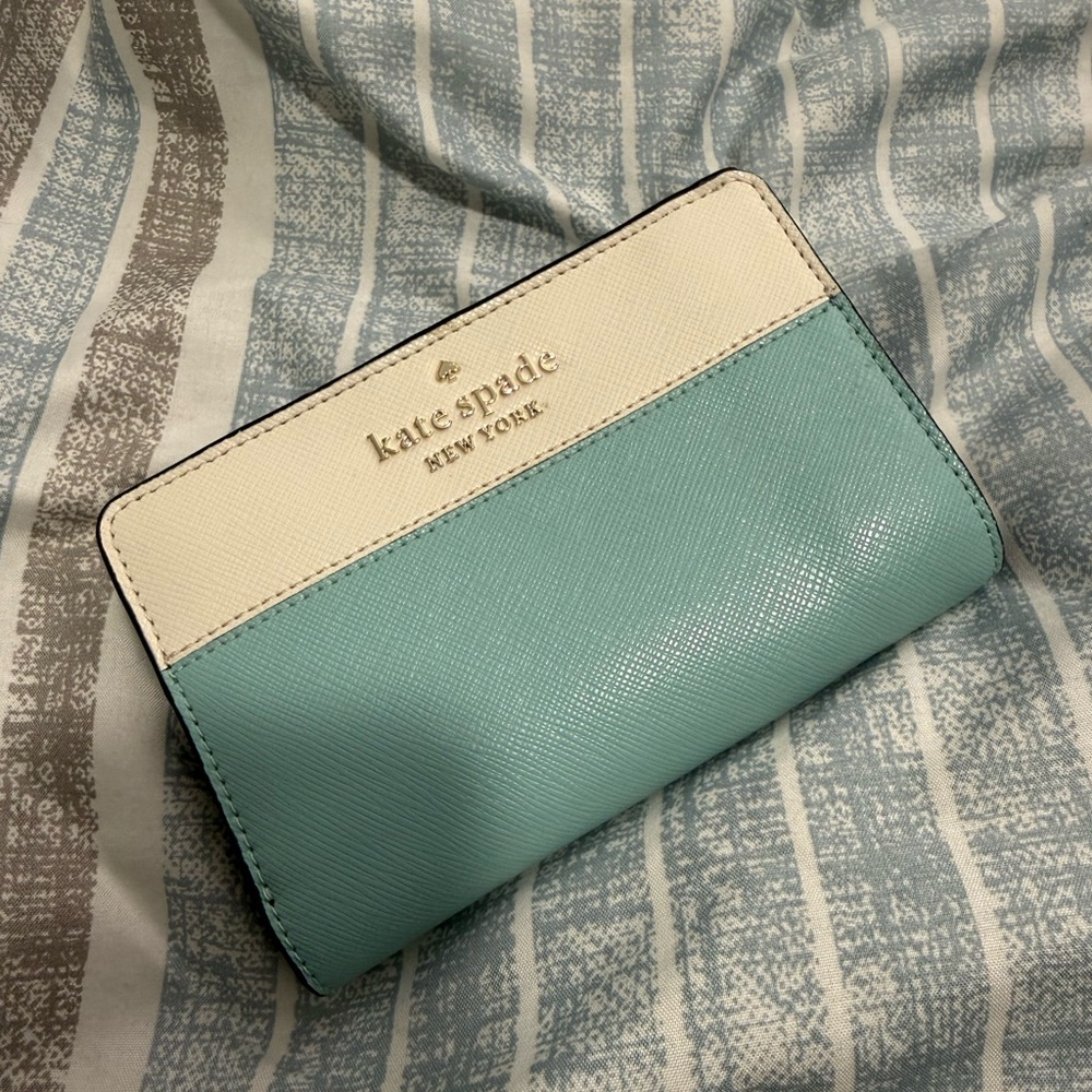 Kate Spade Cream and Blue Wallet
